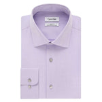 Calvin Klein Men Regular Fit Non Iron Herringbone Spread Collar Dress Shirt