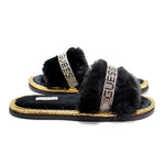 Guess Women Slippy Faux Fur Flat Fashion Slipper