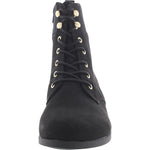 Karen Scott Women Clarissae Fuax Suede Almond Toe Combat Boots