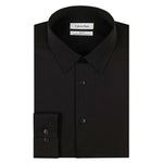 Calvin Klein Men Slim Fit Non-Iron Herringbone Point Collar Dress Shirt