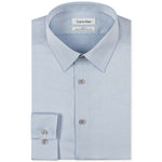 Calvin Klein Men Slim Fit Non-Iron Herringbone Point Collar Dress Shirt