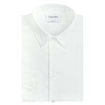 Calvin Klein Men Slim Fit Non-Iron Herringbone Point Collar Dress Shirt