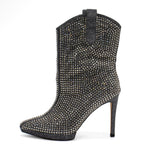 Jessica Simpson Women Vianne Embellished Heeled Ankle Boot